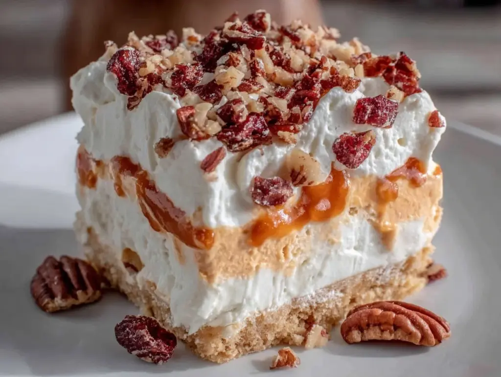 creamy pumpkin dessert bars - featured image
