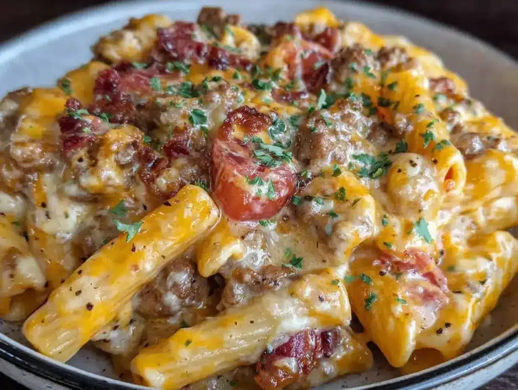 creamy rotel pasta - featured image
