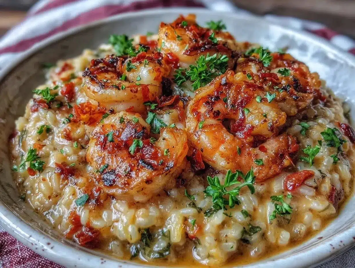 Creamy Shrimp Risotto preparation steps