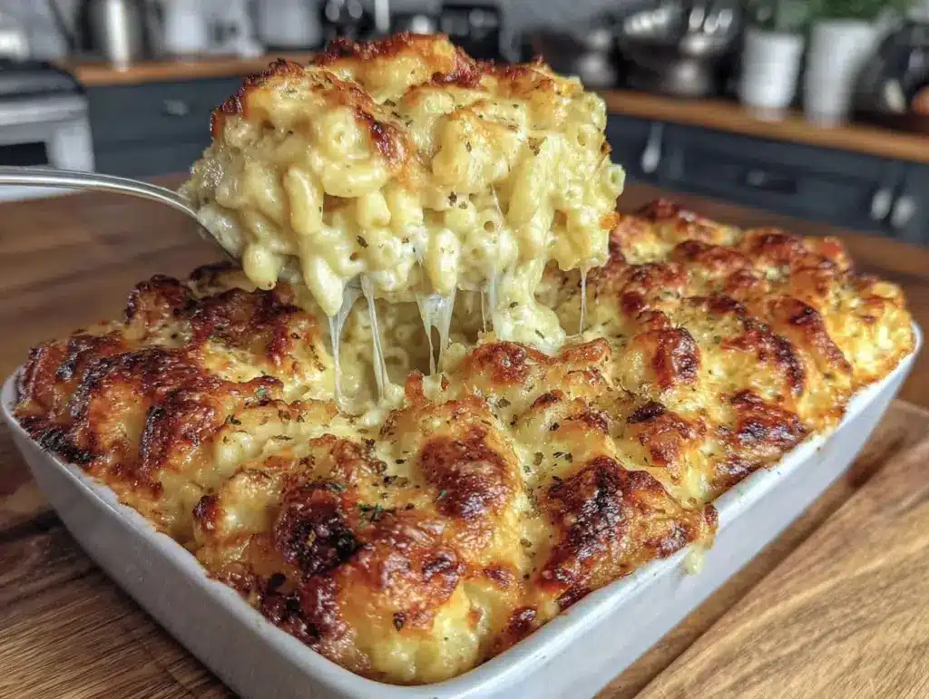 creamy southern baked macaroni and cheese - featured image