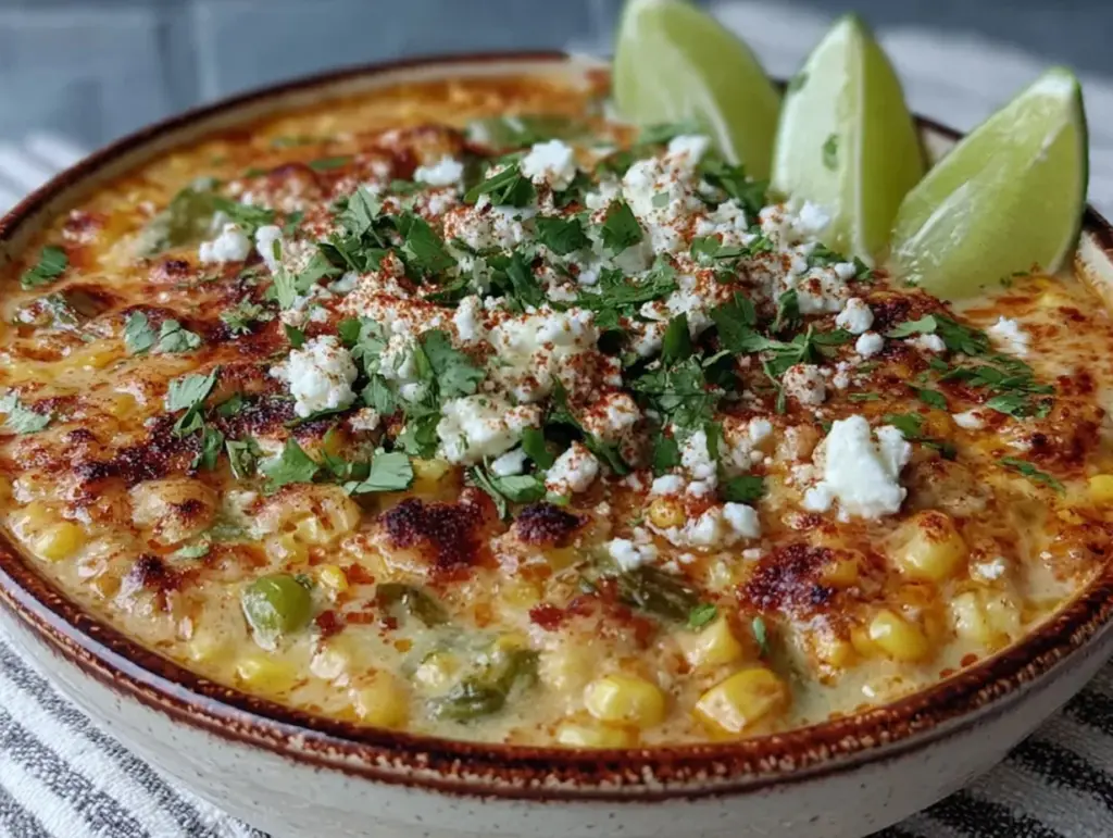 creamy street corn chicken chili - featured image