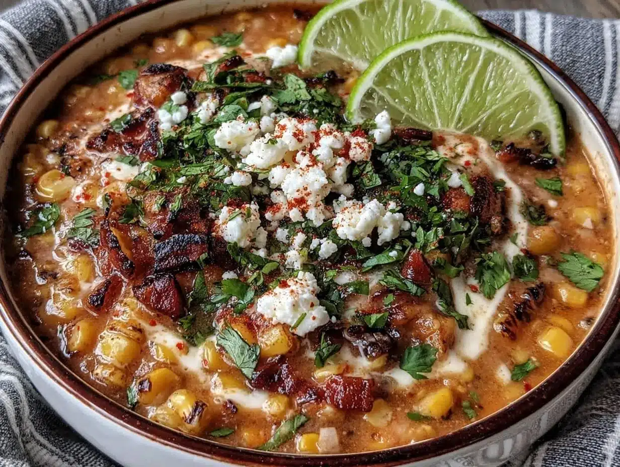creamy street corn chicken chili preparation steps