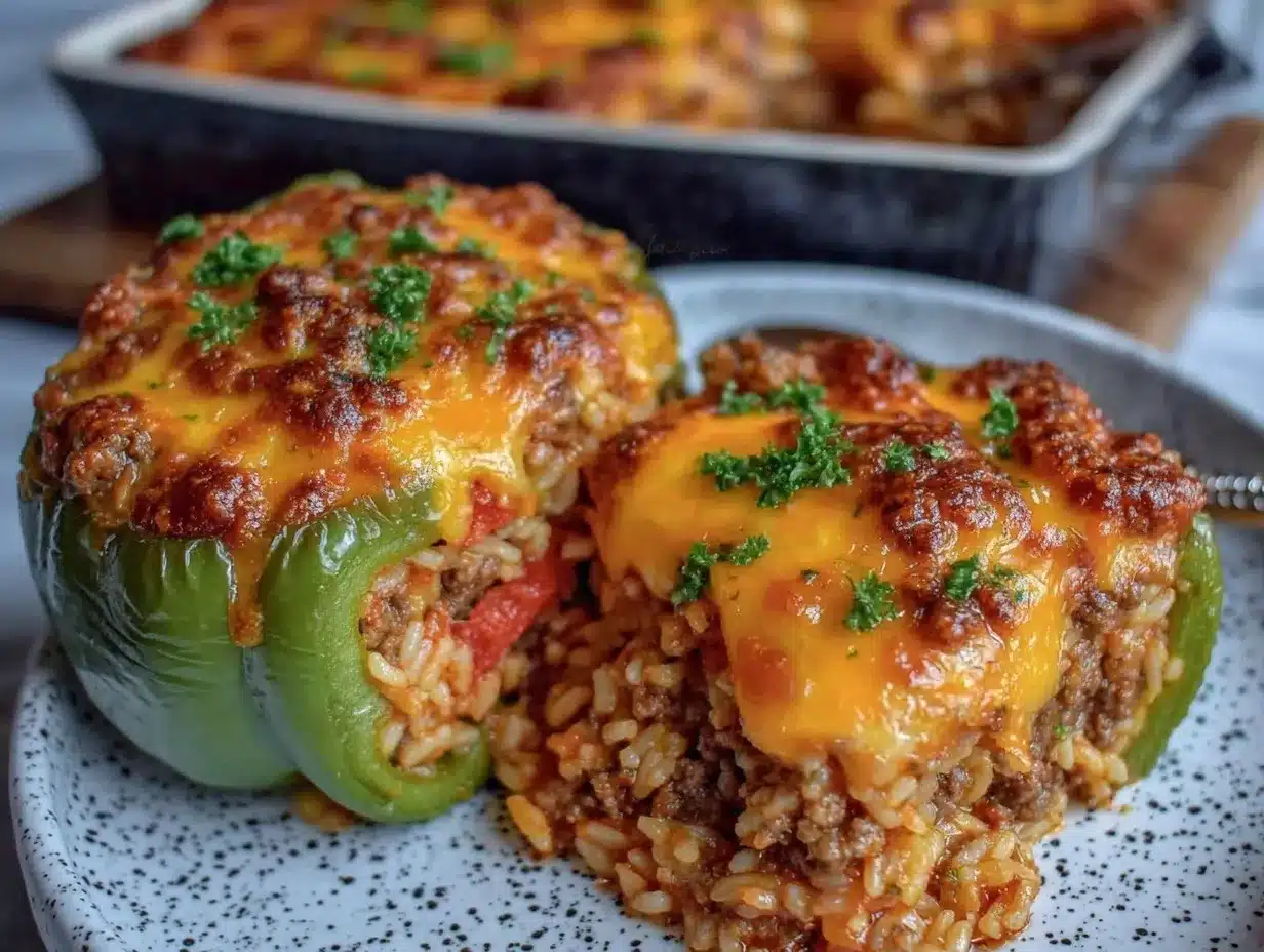 creamy stuffed pepper casserole preparation steps