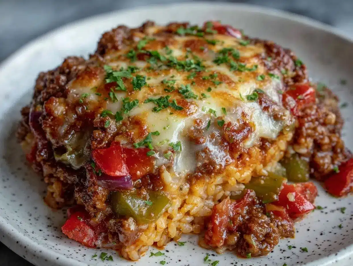 creamy stuffed pepper casserole preparation steps