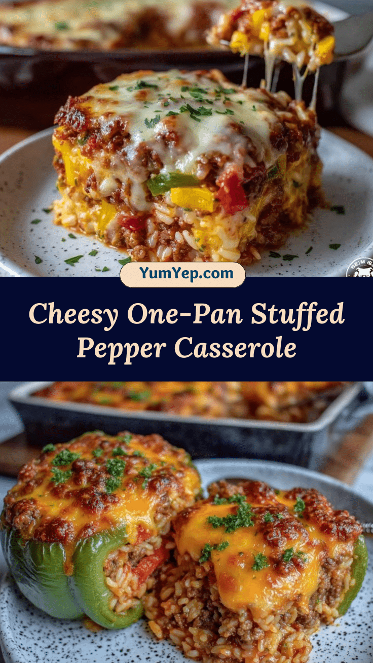 creamy stuffed pepper casserole recipe