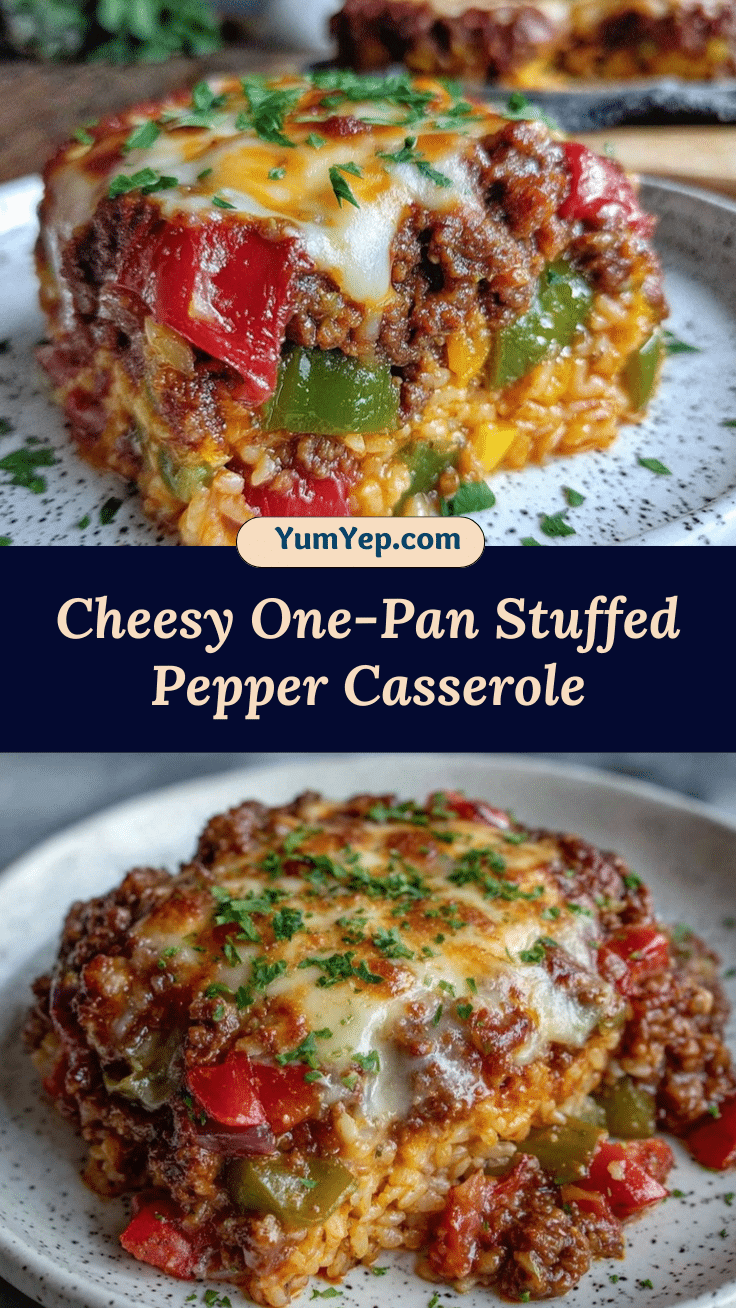 creamy stuffed pepper casserole recipe