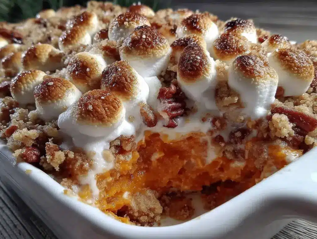 creamy sweet potato casserole - featured image