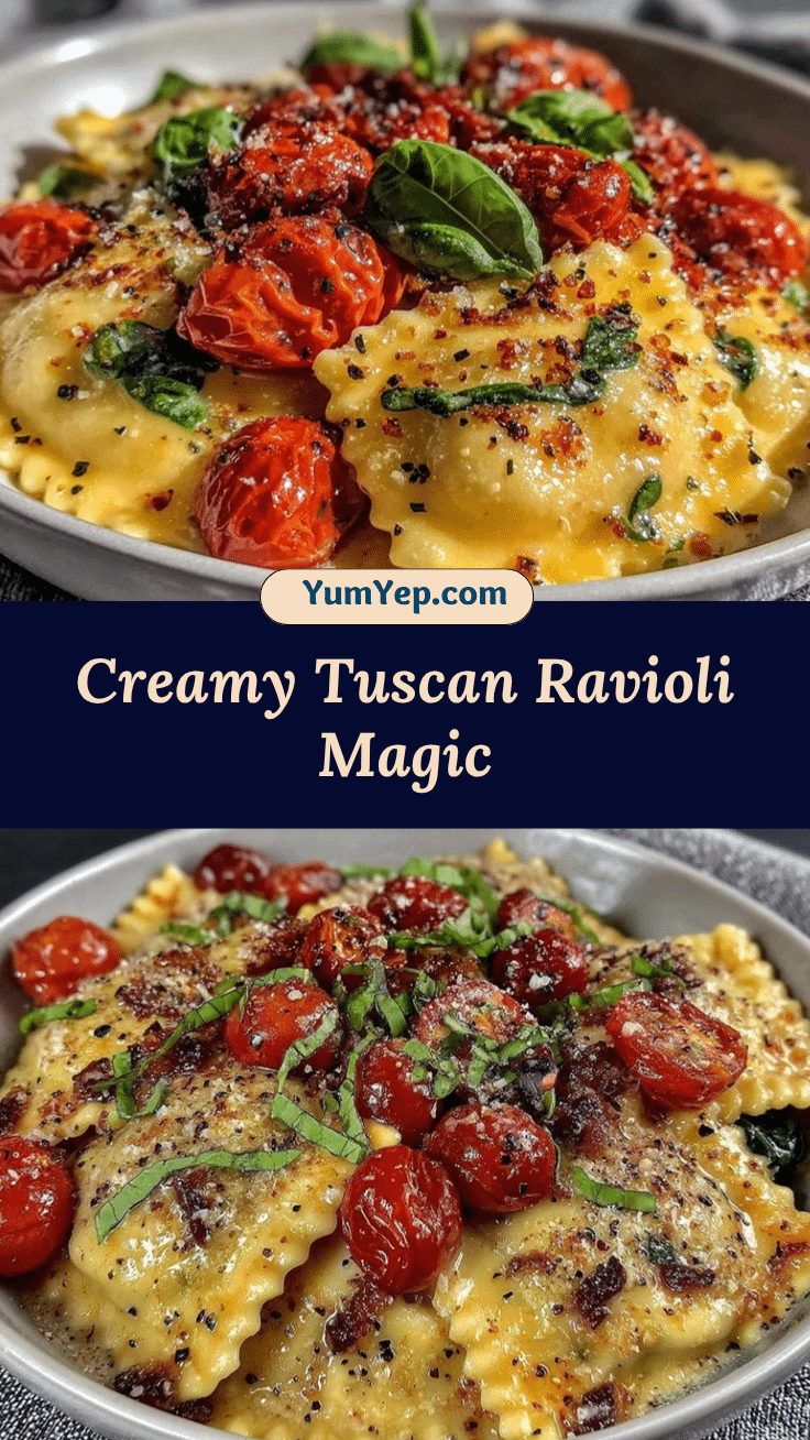 Creamy Tuscan Ravioli recipe