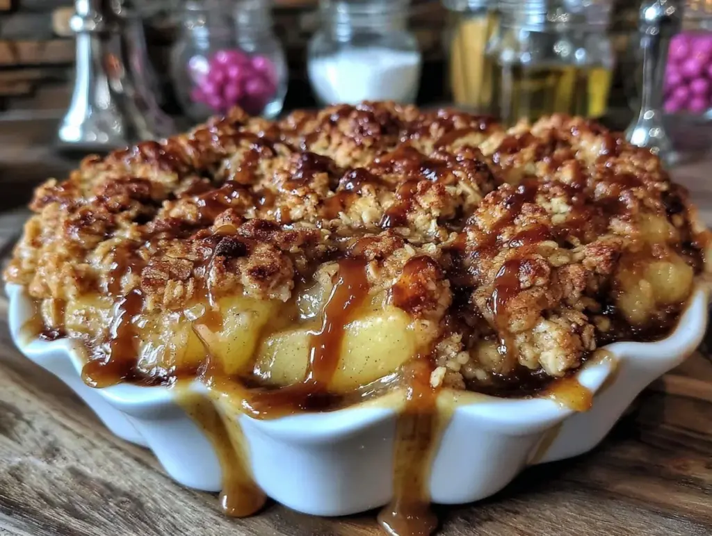 crispy apple crisp recipe - featured image