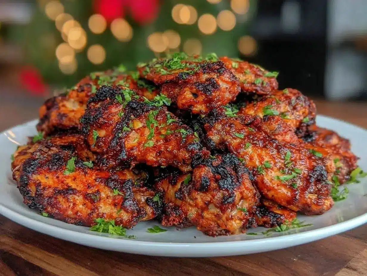 Crispy Cajun Garlic Chicken Wings preparation steps