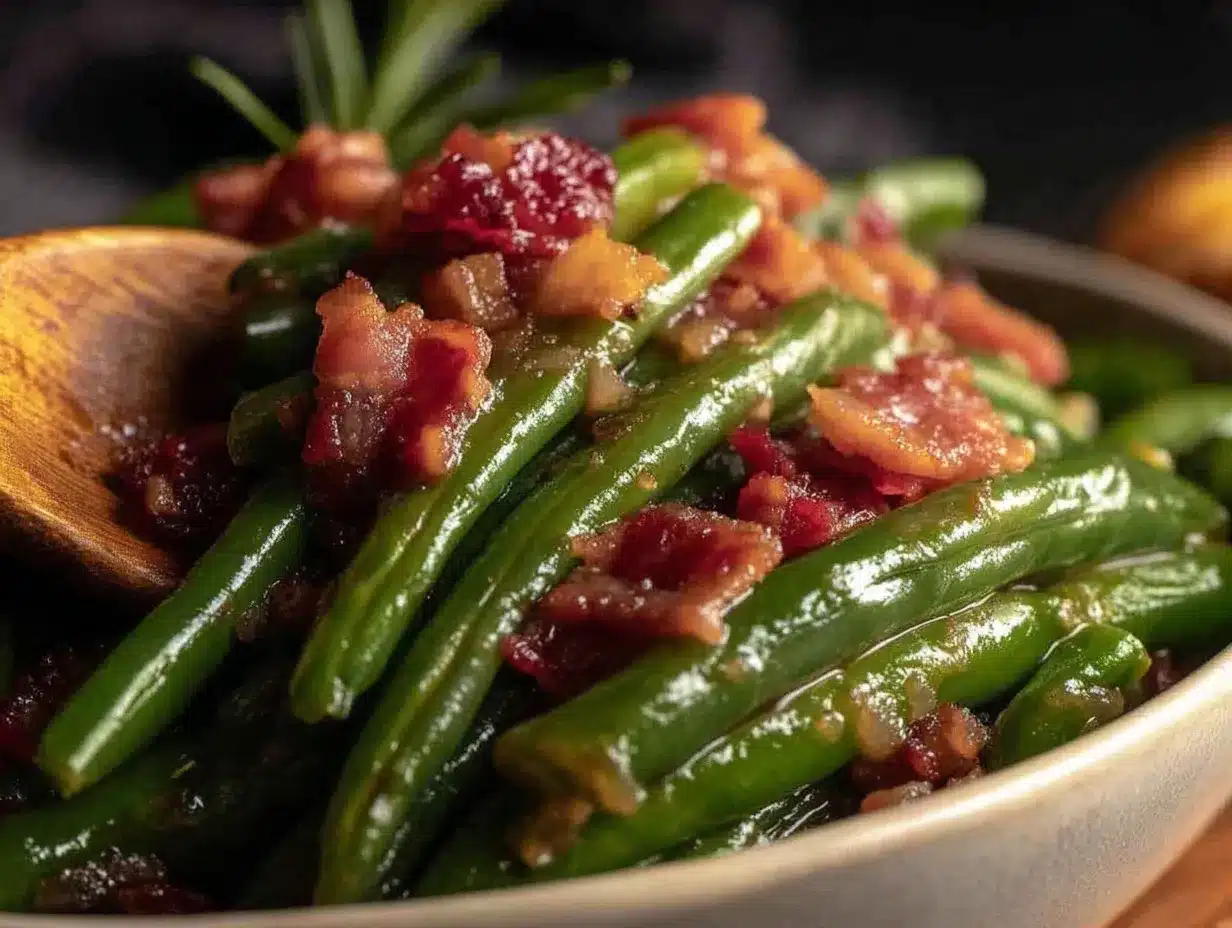 crispy crack green beans with bacon preparation steps