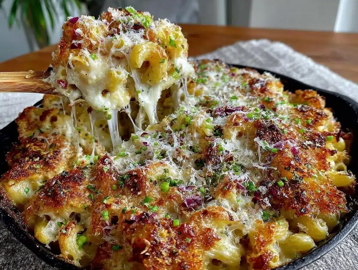 Crispy French Onion Soup Mac and Cheese preparation steps