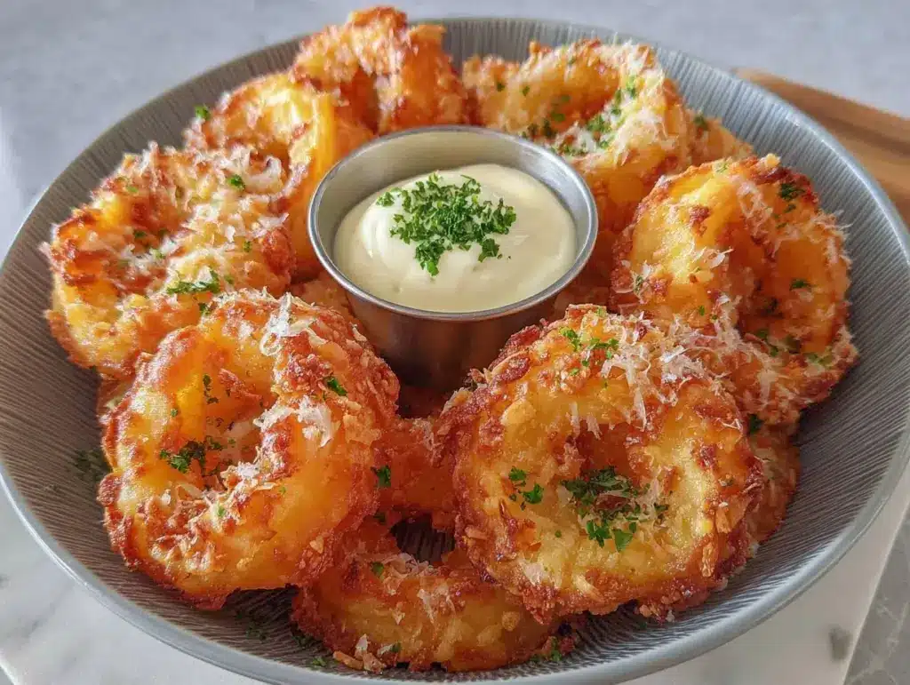 crispy Parmesan onion ring chips - featured image