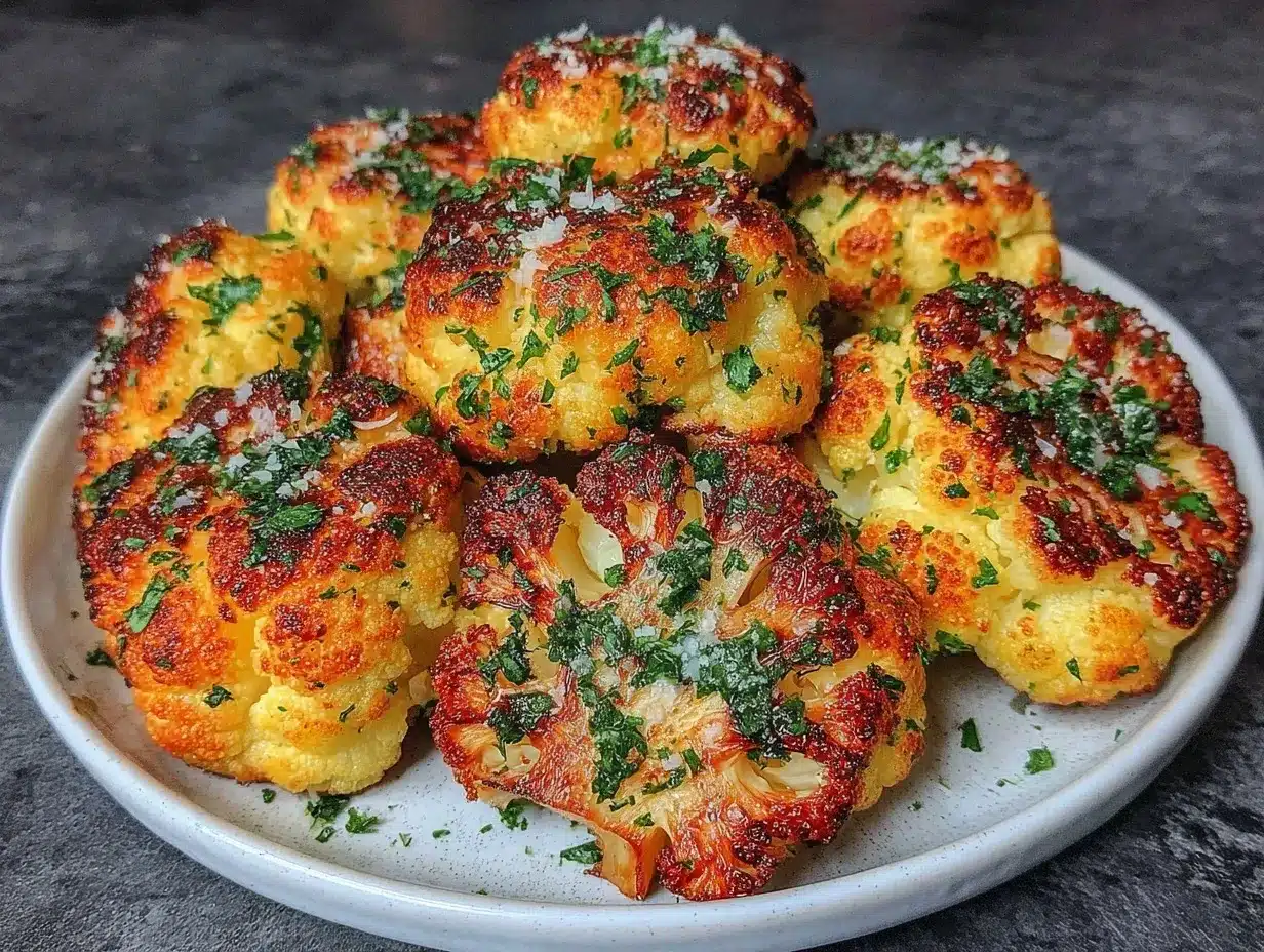 crispy Parmesan roasted cauliflower preparation steps