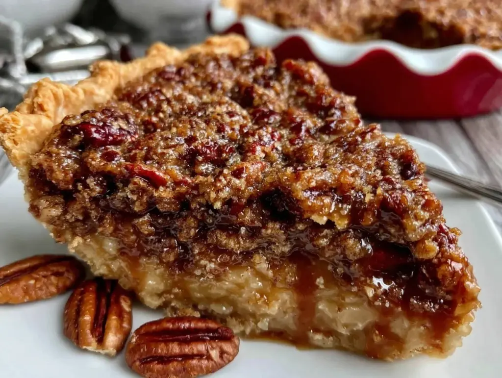 crispy pecan pie - featured image