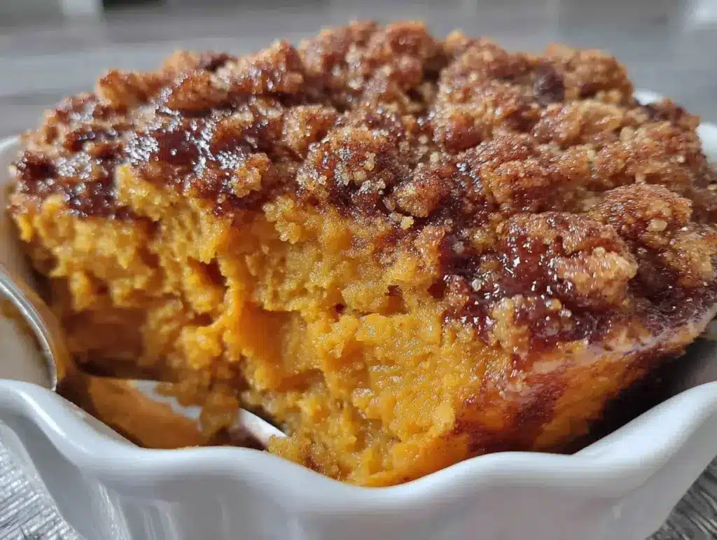 crispy sweet potato casserole - featured image
