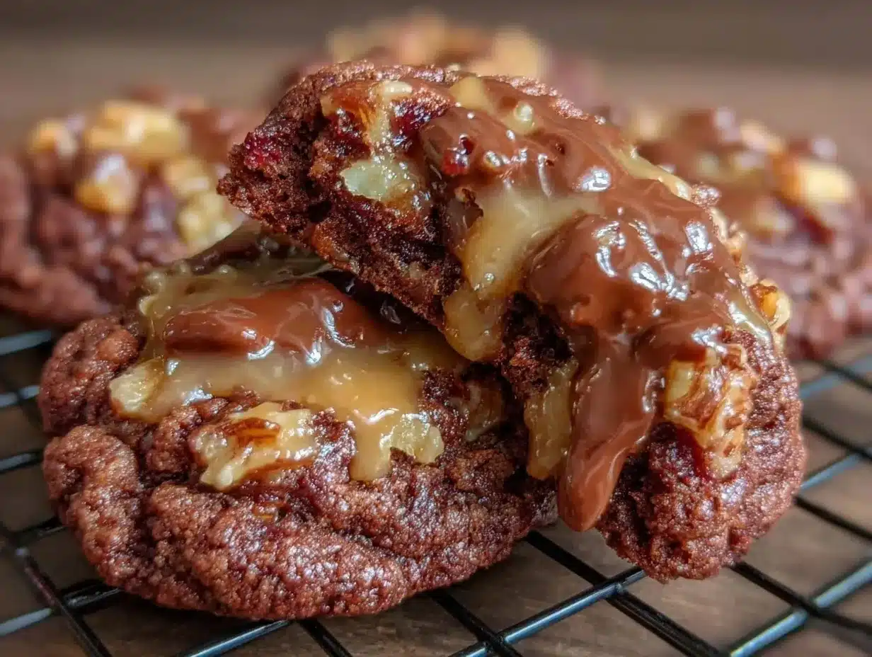 German chocolate cookies preparation steps
