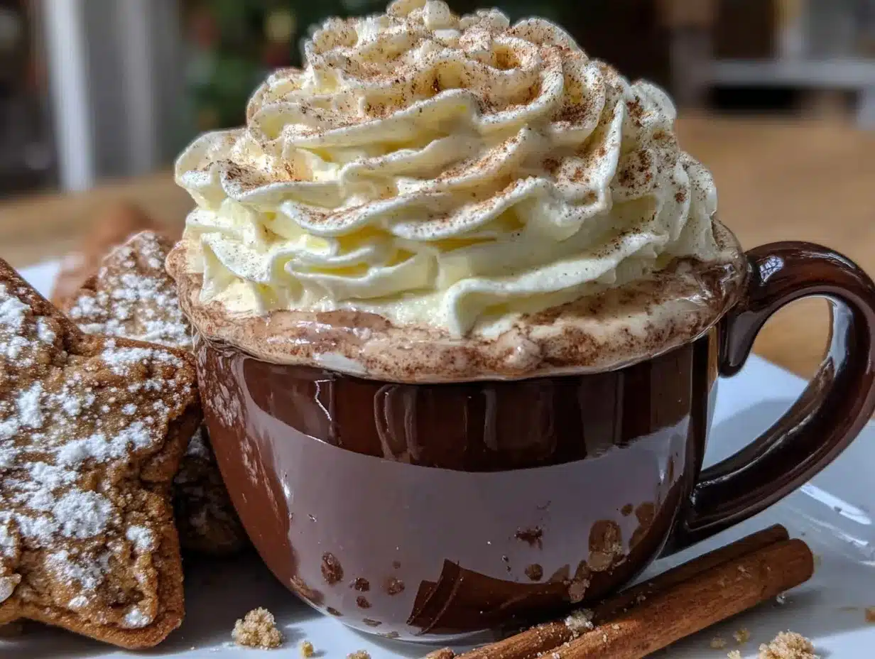 gingerbread hot chocolate preparation steps
