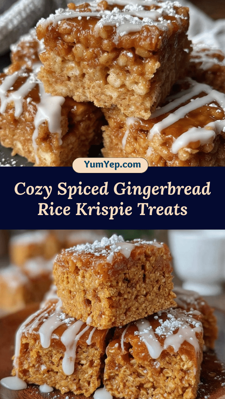 gingerbread Rice Krispie treats recipe