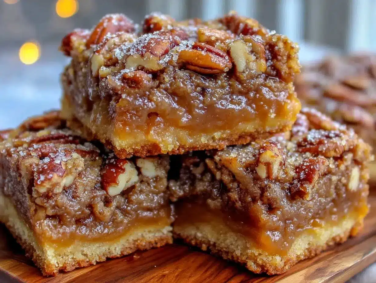 Gooey Pecan Pie Bars preparation steps