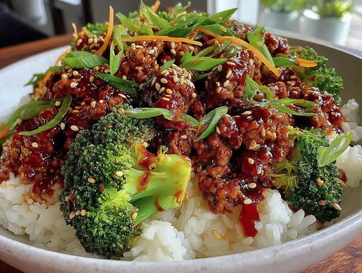 ground turkey teriyaki rice bowls preparation steps