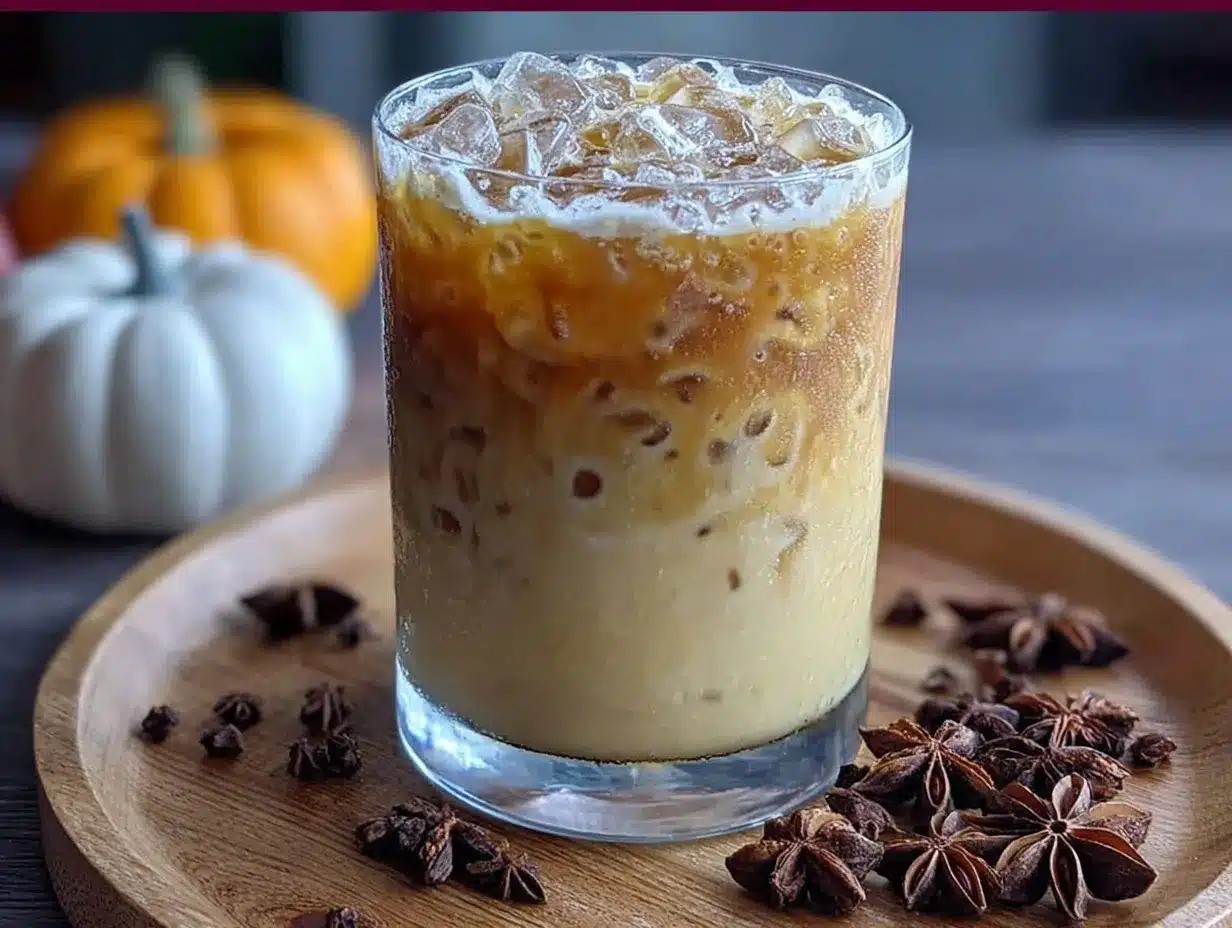 iced pumpkin cream chai latte preparation steps