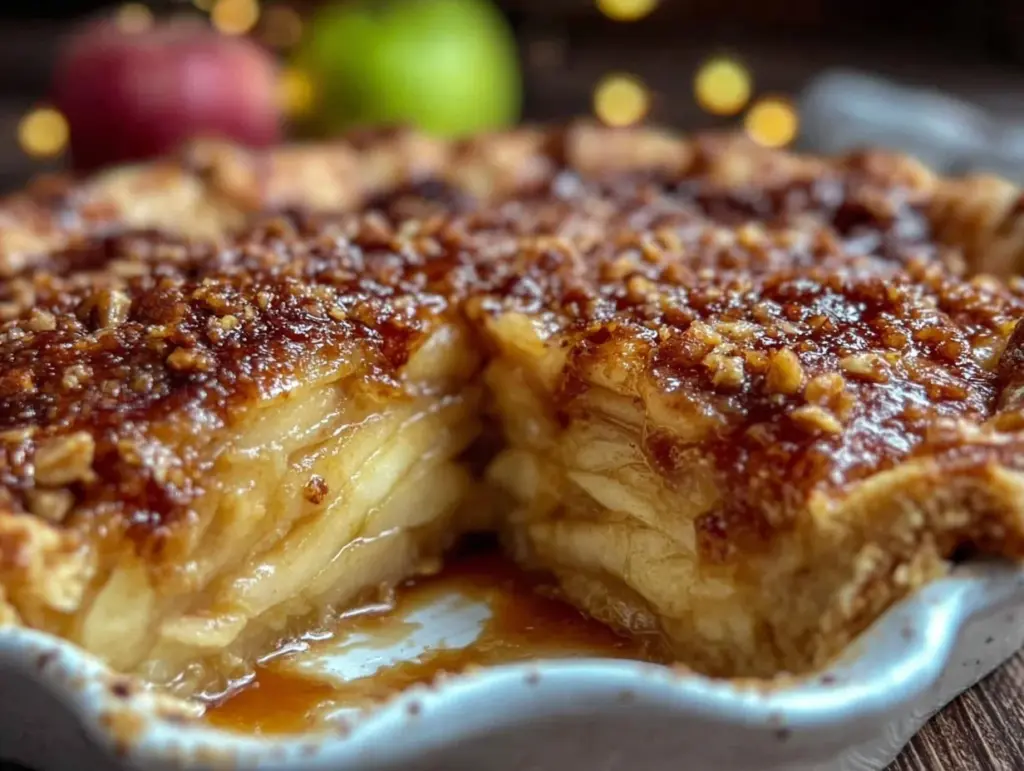 maple vanilla walnut pear pie - featured image