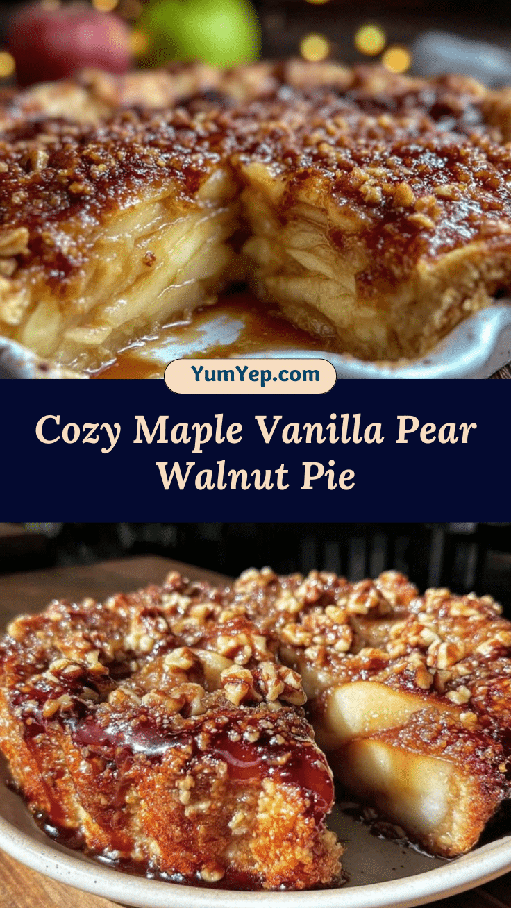 maple vanilla walnut pear pie recipe