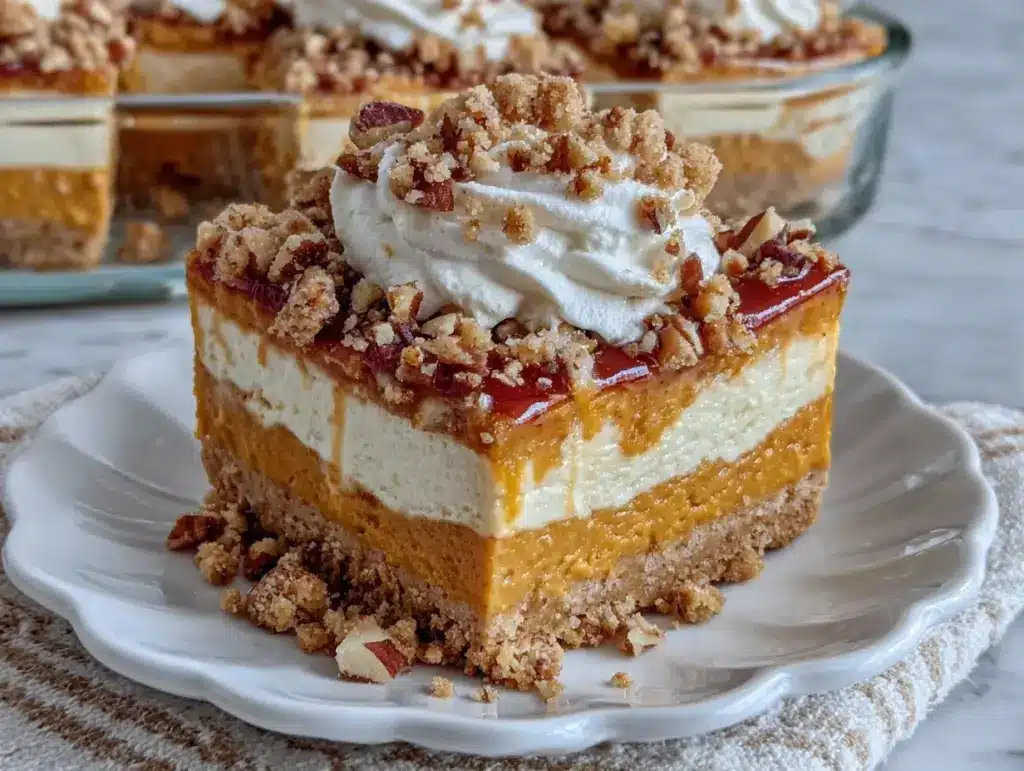 no bake pumpkin spice dessert - featured image