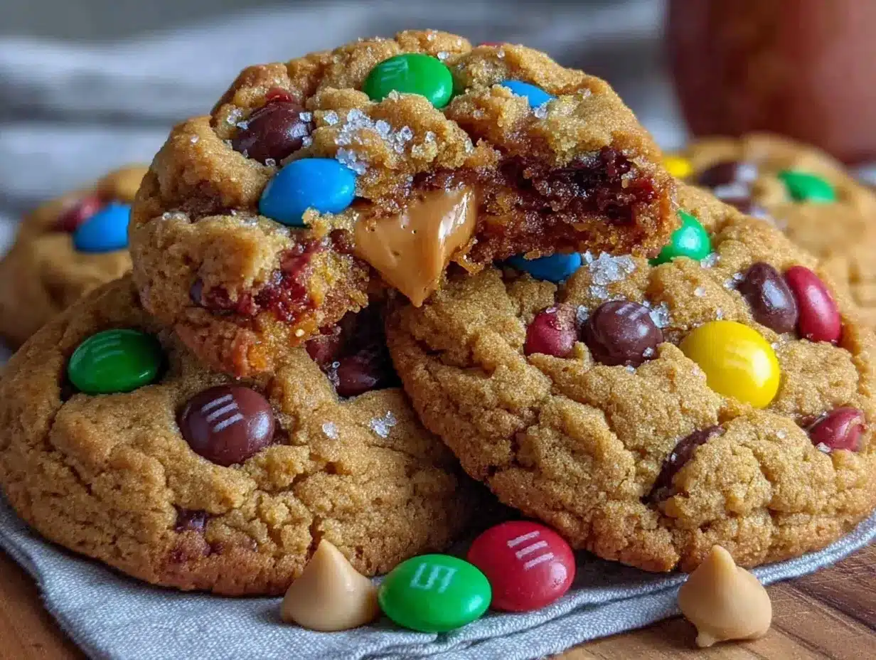 peanut butter M&M cookies preparation steps
