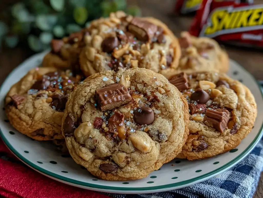 Peanut Butter Snickers Cookies - featured image