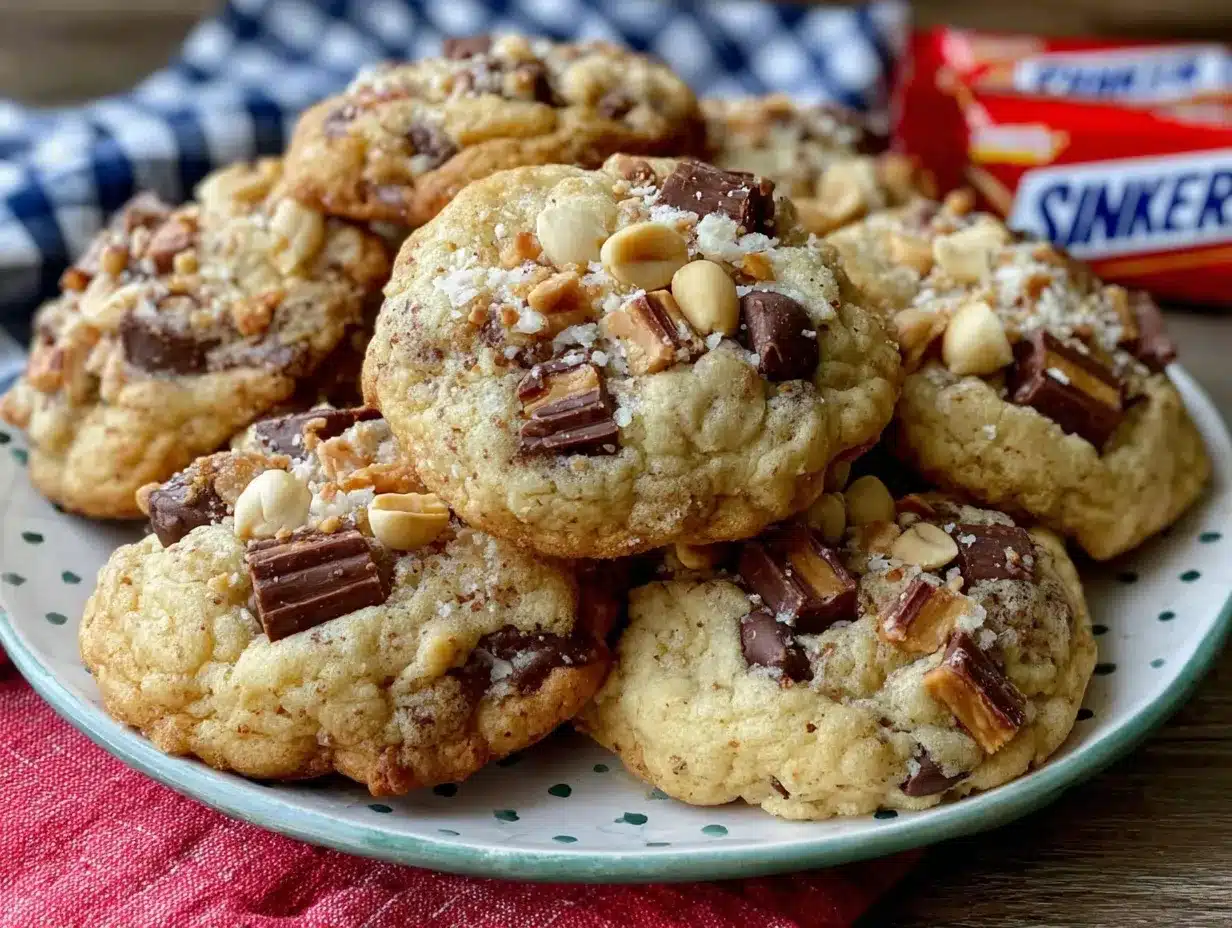 Peanut Butter Snickers Cookies preparation steps