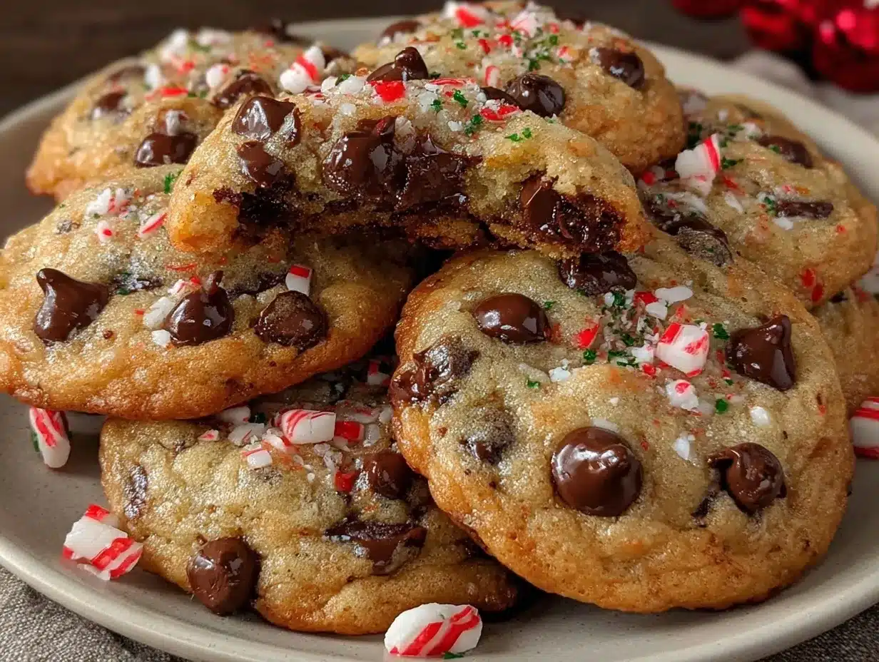 peppermint chocolate chip cookies preparation steps