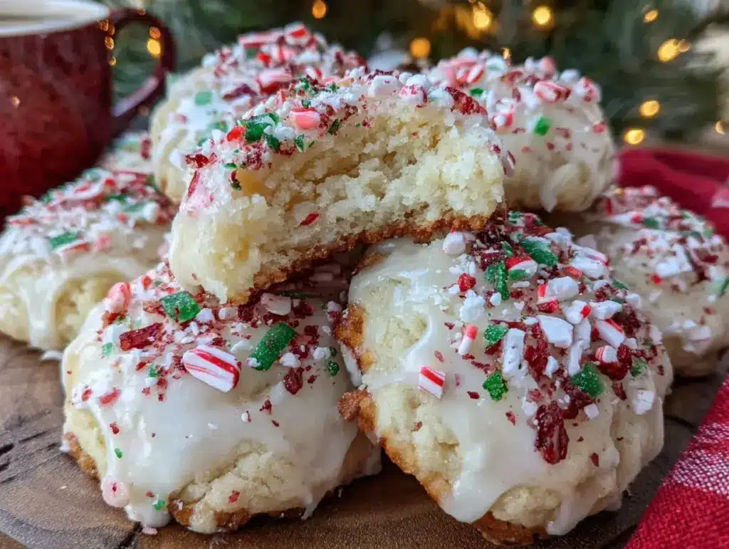 peppermint meltaway cookies - featured image