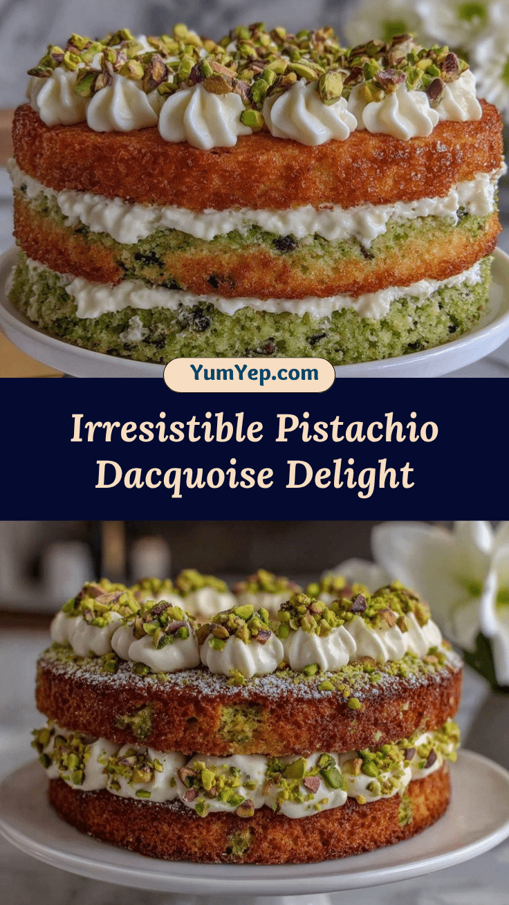 Pistachio Dacquoise Cake recipe
