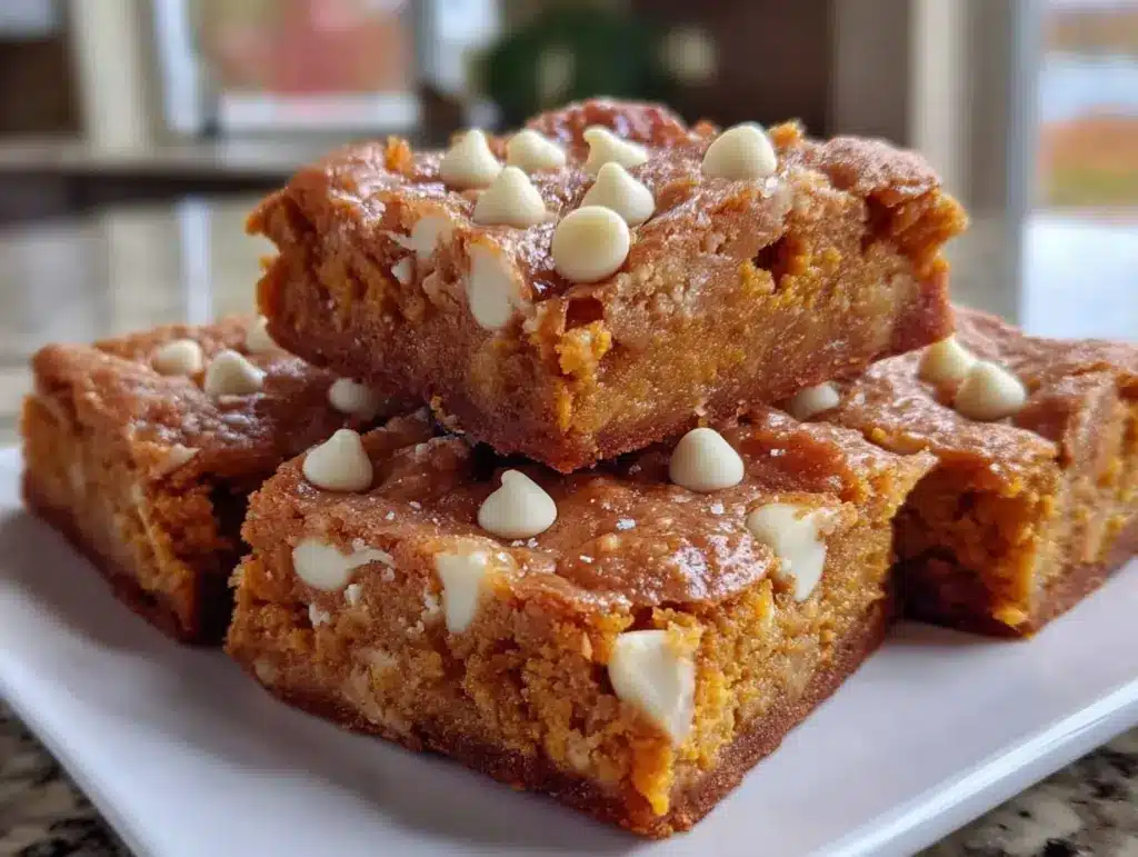pumpkin blondies - featured image