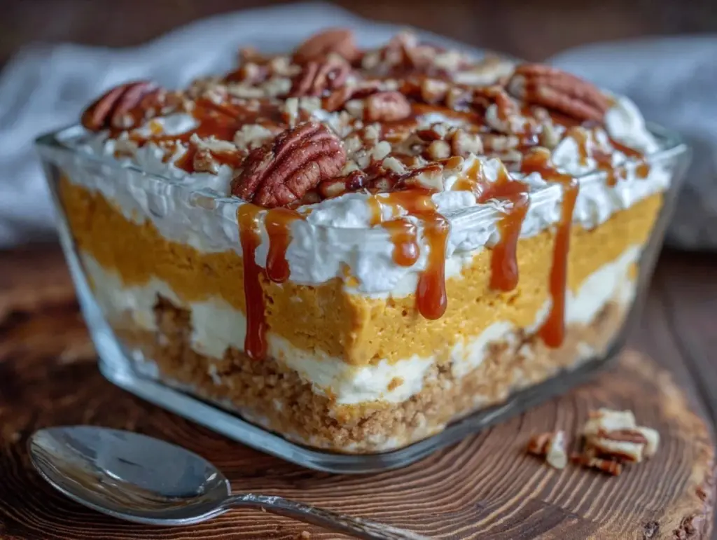 pumpkin cheesecake lasagna - featured image