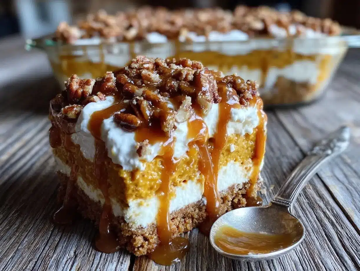 pumpkin cheesecake lasagna preparation steps