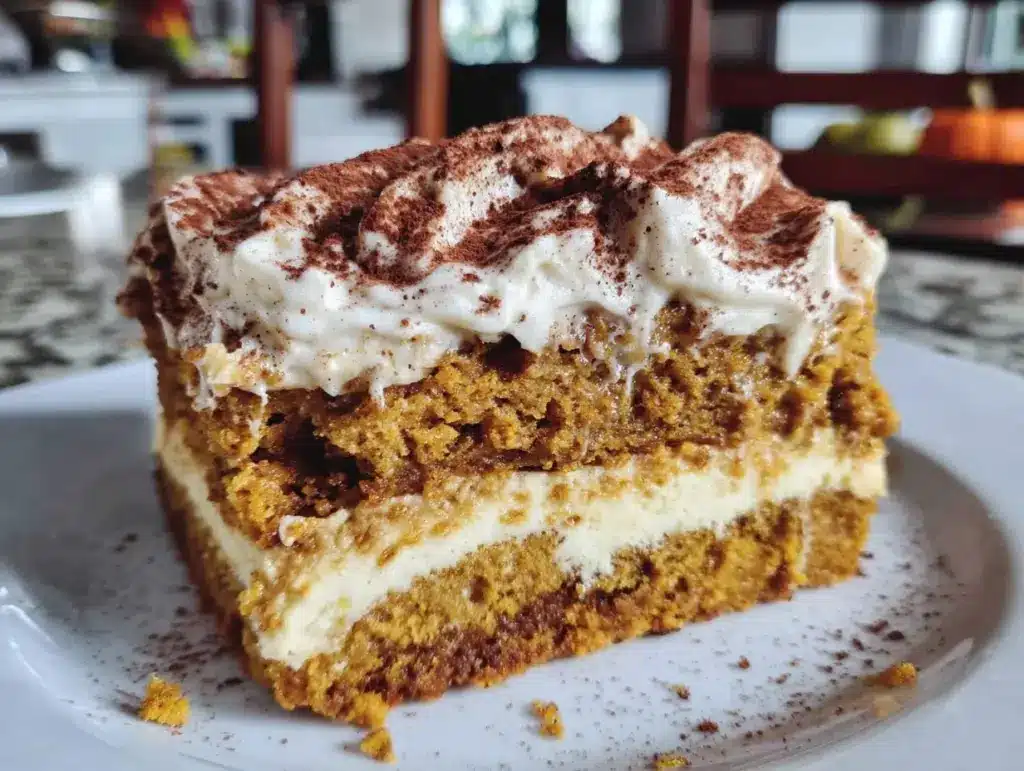 pumpkin spice gooey cake - featured image