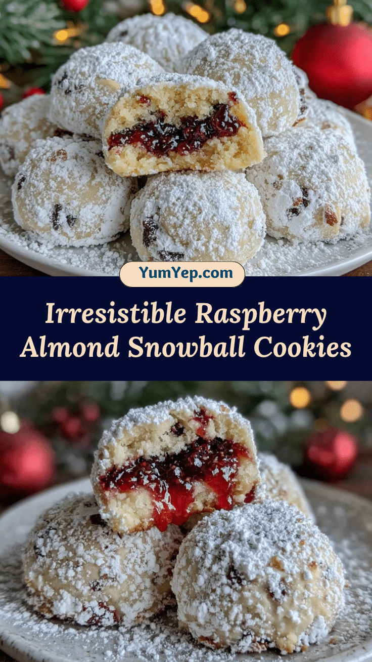 raspberry almond snowball cookies recipe