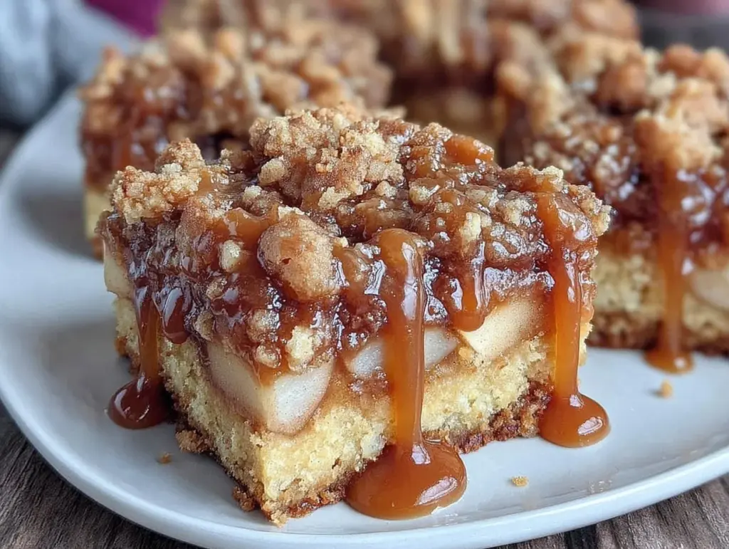 Salted Caramel Apple Crumble Bars - featured image