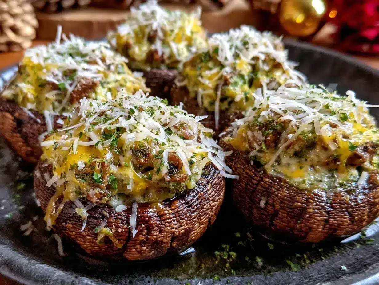 spinach dip stuffed portabella preparation steps