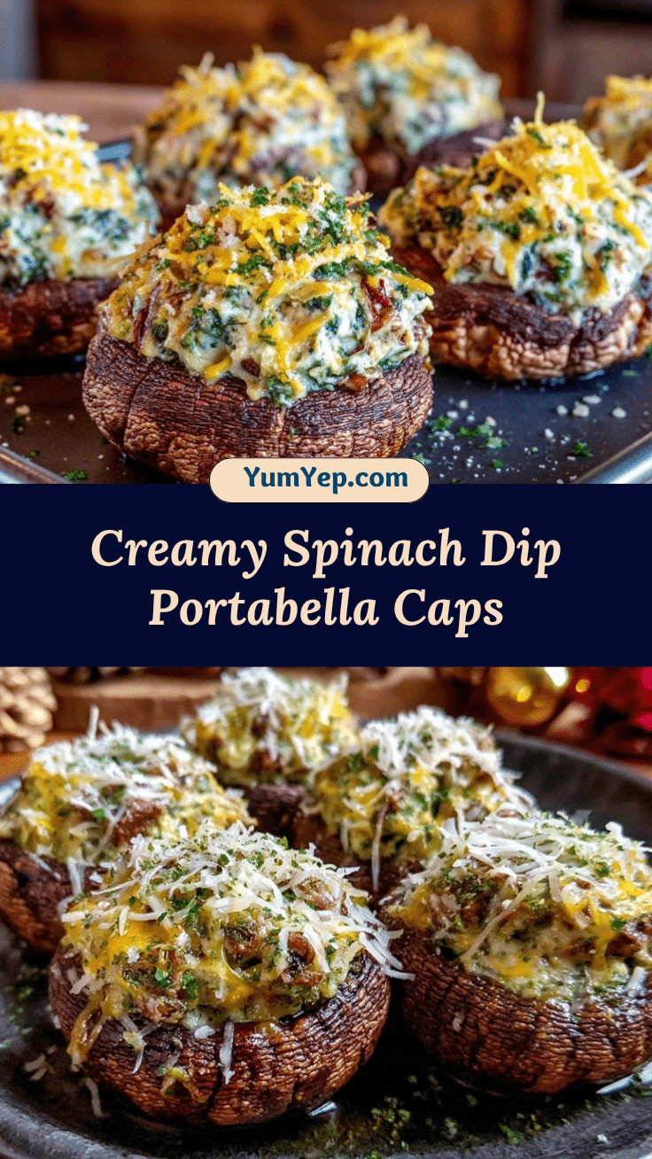 spinach dip stuffed portabella recipe