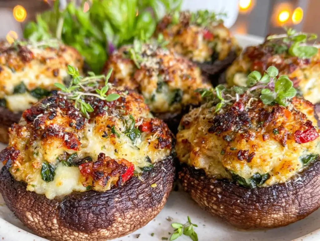 stuffed portobello mushrooms - featured image