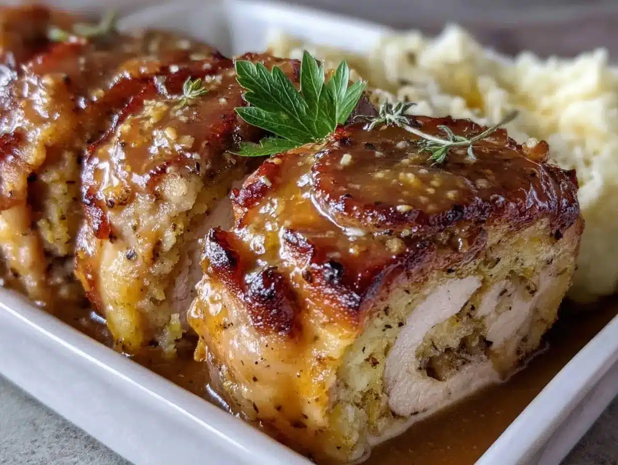 turkey and stuffing roll ups preparation steps