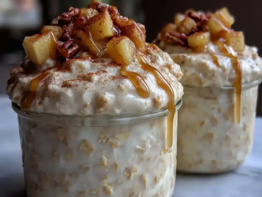 apple cinnamon overnight oats - featured image