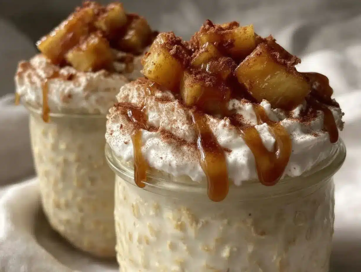 apple cinnamon overnight oats preparation steps