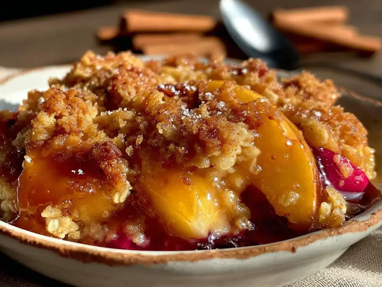 apple crisp with oat crumble topping preparation steps