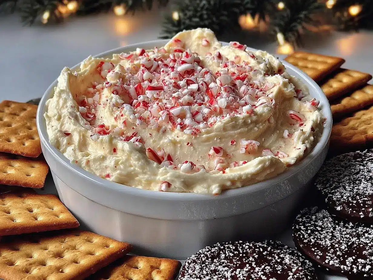 candy cane cheesecake dip preparation steps