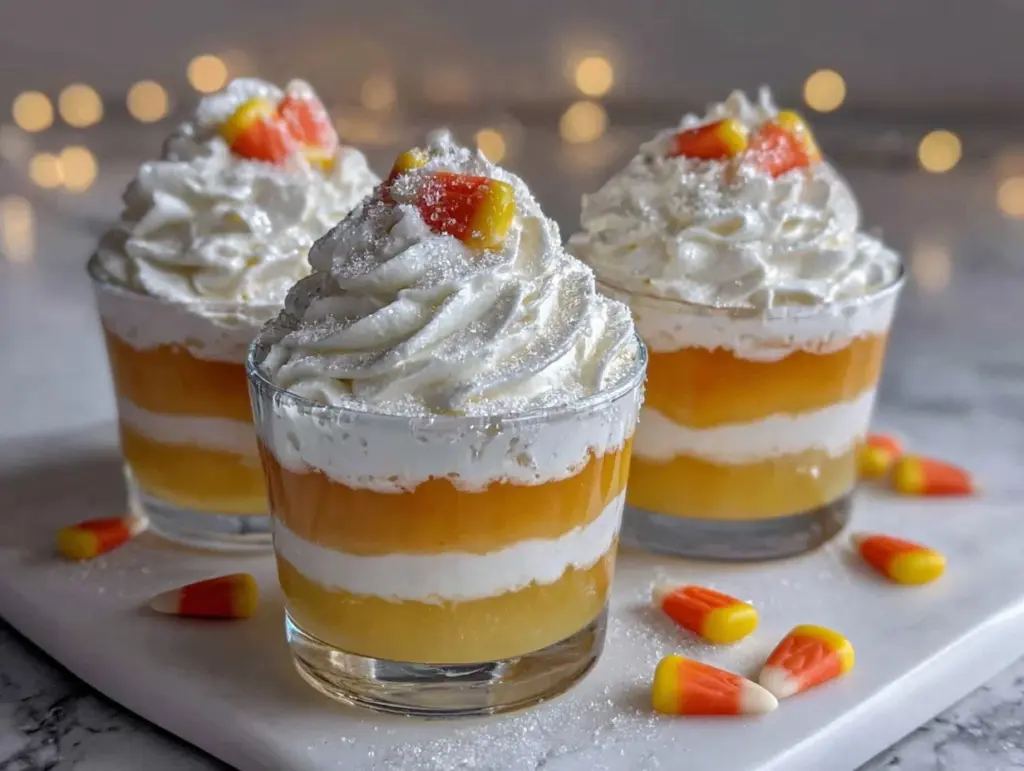 Candy Corn Jello Cups - featured image
